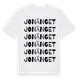 White t-shirt med Jonänget ordlek t-shirt