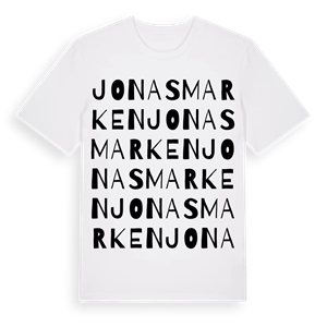 Jonasmarken ordlek t-shirt – ekologisk bomull t-shirt från Pinshirt