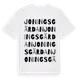 White t-shirt med Joningsgärdan ordlek t-shirt