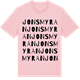 Pink Cotton t-shirt med Jonsmyran ordlek t-shirt