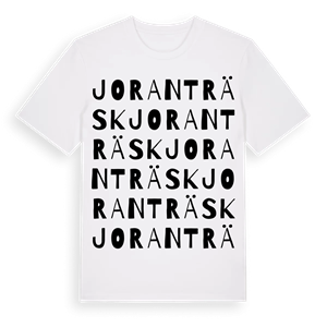 Joranträsk ordlek t-shirt – ekologisk bomull t-shirt från Pinshirt