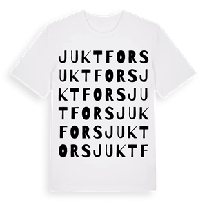 Juktfors ordlek t-shirt – ekologisk bomull t-shirt från Pinshirt