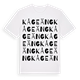 White t-shirt med Kågeäng ordlek t-shirt