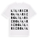 White t-shirt med Kåkarberg ordlek t-shirt