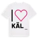 White t-shirt med Jag älskar Käl t-shirt stort tryck