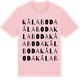 Pink Cotton t-shirt med Kålaboda ordlek t-shirt