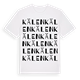 White t-shirt med Kälen ordlek t-shirt