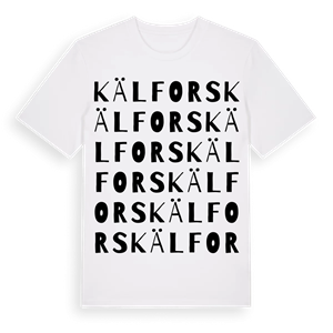 Kälfors ordlek t-shirt – ekologisk bomull t-shirt från Pinshirt