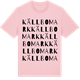 Pink Cotton t-shirt med Källbomark ordlek t-shirt