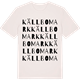 Vintage White t-shirt med Källbomark ordlek t-shirt