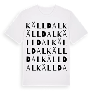 Källdal ordlek t-shirt – ekologisk bomull t-shirt från Pinshirt
