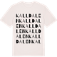 Vintage White t-shirt med Kalldalen ordlek t-shirt