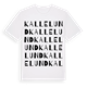 White t-shirt med Kallelund ordlek t-shirt