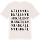 Vintage White t-shirt med Källmyran ordlek t-shirt