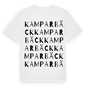 Kamparbäck ordlek t-shirt – ekologisk bomull t-shirt från Pinshirt