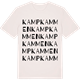 Vintage White t-shirt med Kampkammen ordlek t-shirt