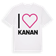 White t-shirt med Jag älskar Kanan t-shirt stort tryck