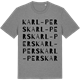 Mid Heather Gray t-shirt med Karl-Pers ordlek t-shirt
