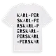 White t-shirt med Karl-Pers ordlek t-shirt