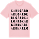 Pink Cotton t-shirt med Karlgård ordlek t-shirt