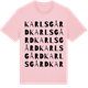 Pink Cotton t-shirt med Karlsgård ordlek t-shirt