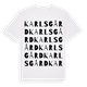 White t-shirt med Karlsgård ordlek t-shirt