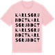 Pink Cotton t-shirt med Karlsgrundet ordlek t-shirt
