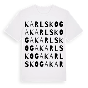Karlskoga ordlek t-shirt – ekologisk bomull t-shirt från Pinshirt