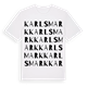White t-shirt med Karlsmark ordlek t-shirt