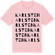 Pink Cotton t-shirt med Karlsten ordlek t-shirt