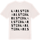 Vintage White t-shirt med Karlsten ordlek t-shirt