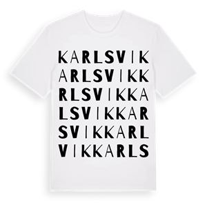 Karlsvik ordlek t-shirt – ekologisk bomull t-shirt från Pinshirt