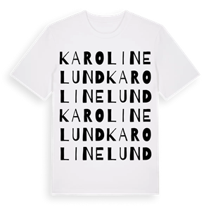 Karolinelund ordlek t-shirt – ekologisk bomull t-shirt från Pinshirt