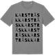 Mid Heather Gray t-shirt med Karsträsk ordlek t-shirt