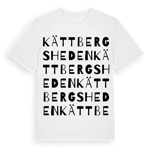 Kättbergsheden ordlek t-shirt – ekologisk bomull t-shirt från Pinshirt