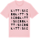 Pink Cotton t-shirt med Kattisberg ordlek t-shirt