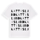 White t-shirt med Kattislund ordlek t-shirt