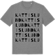 Mid Heather Gray t-shirt med Kattislund ordlek t-shirt