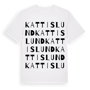 Kattislund ordlek t-shirt – ekologisk bomull t-shirt från Pinshirt