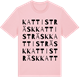 Pink Cotton t-shirt med Kattisträsk ordlek t-shirt