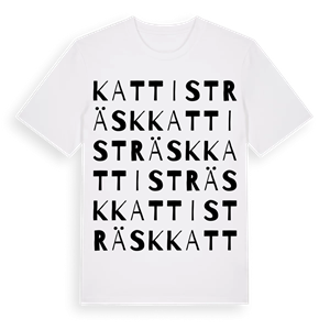 Kattisträsk ordlek t-shirt – ekologisk bomull t-shirt från Pinshirt