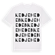 White t-shirt med Kedjeheden ordlek t-shirt