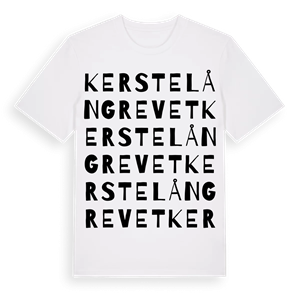 Kerstelångrevet ordlek t-shirt – ekologisk bomull t-shirt från Pinshirt
