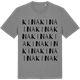 Mid Heather Gray t-shirt med Kina ordlek t-shirt