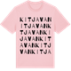 Pink Cotton t-shirt med Kitjavan ordlek t-shirt