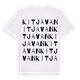White t-shirt med Kitjavan ordlek t-shirt