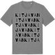 Mid Heather Gray t-shirt med Kitjavan ordlek t-shirt