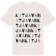 Vintage White t-shirt med Kitjavan ordlek t-shirt