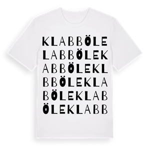 Klabböle ordlek t-shirt – ekologisk bomull t-shirt från Pinshirt