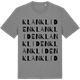 Mid Heather Gray t-shirt med Klankliden ordlek t-shirt